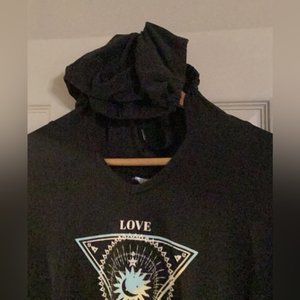 JUNIORS size X-Large hooded tunic dress.